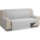 Rombo cubre sofa reversible acolchado 4 plazas gris/negro