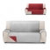 Rubi cubre sofa bicolor reversible 3 plazas rojo/perla