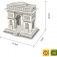 Set 3 puzzles 3d - modelos arco de triunfo/torre de pisa/torre tv berlín