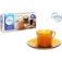 Set 6 tazas con plato 18cl ambar lys