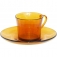 Set 6 tazas con plato 18cl ambar lys